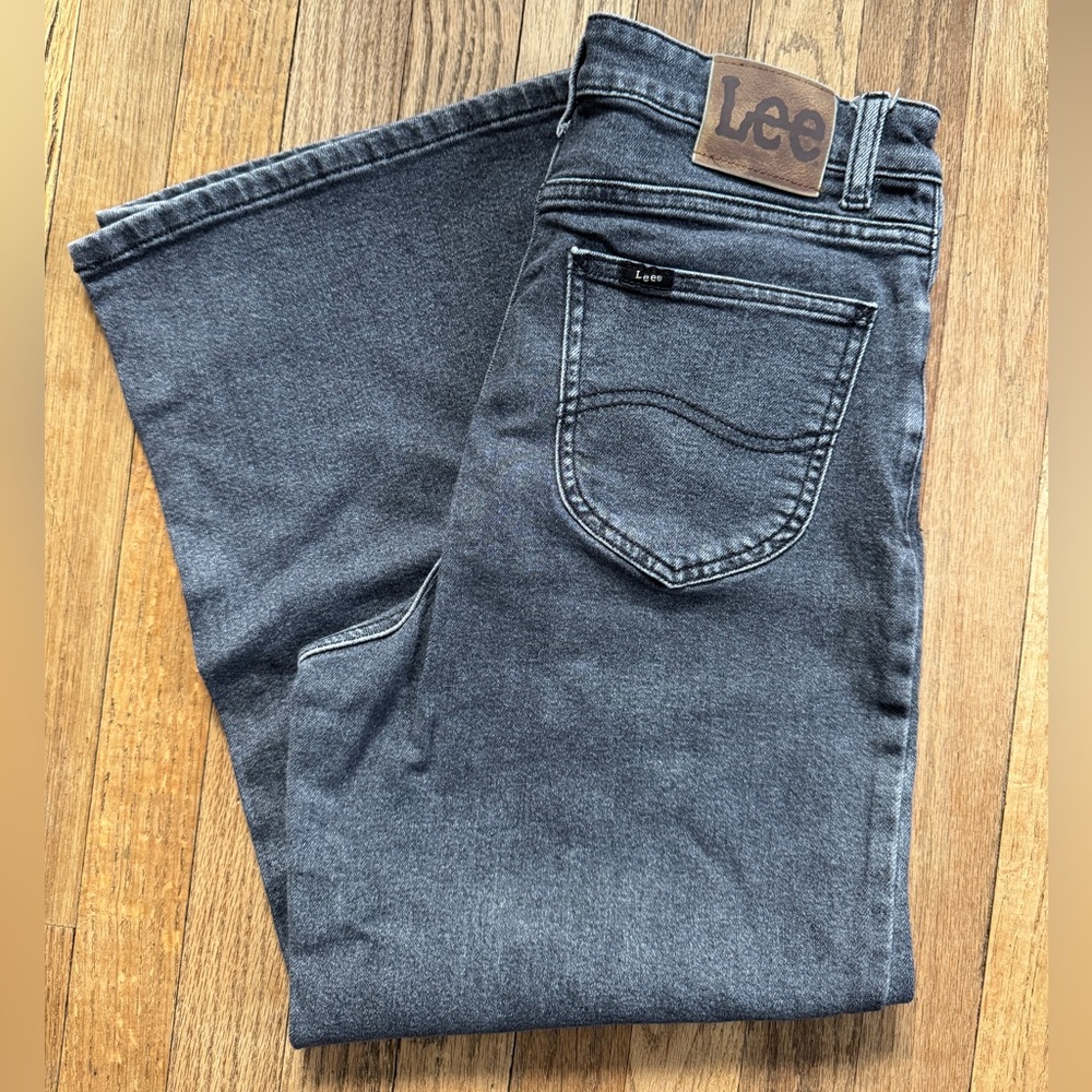 Lee Wide Leg High Rise Crop Jeans